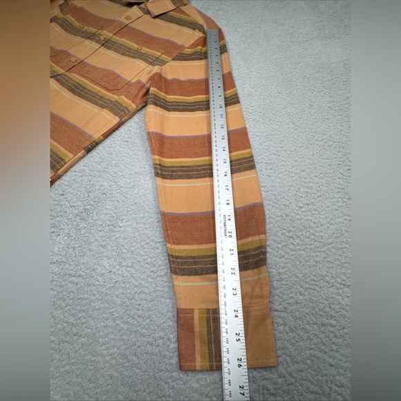 The North Face Shirt Men S Flannel Plaid Orange Multi  Organic Fiber Outdoor NWT - Picture 7 of 15